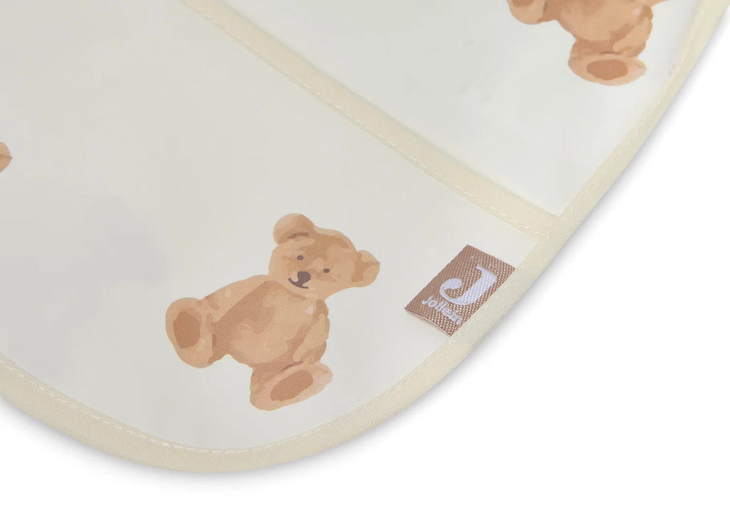 Jollein Lätzchen Wasserdicht mit Ärmeln - Teddy Bear