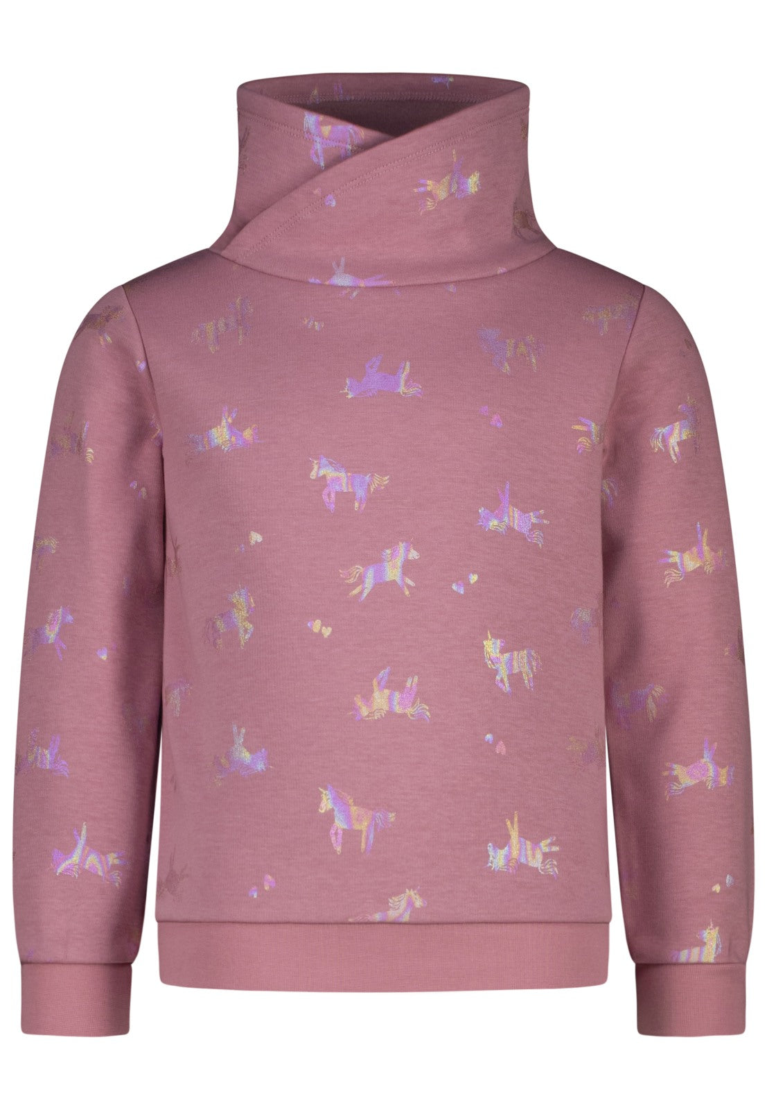 Salt and Pepper Thermo Sweatshirt mit glänzendem Einhorn Print für Mädchen