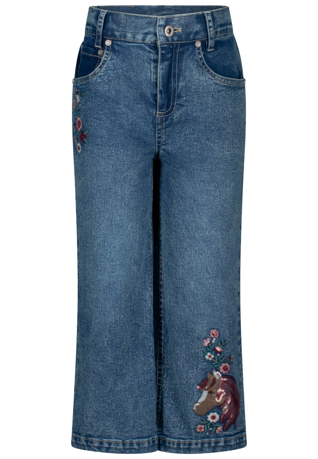 Salt and Pepper Jeans mit Pailletten Pferd für Mädchen