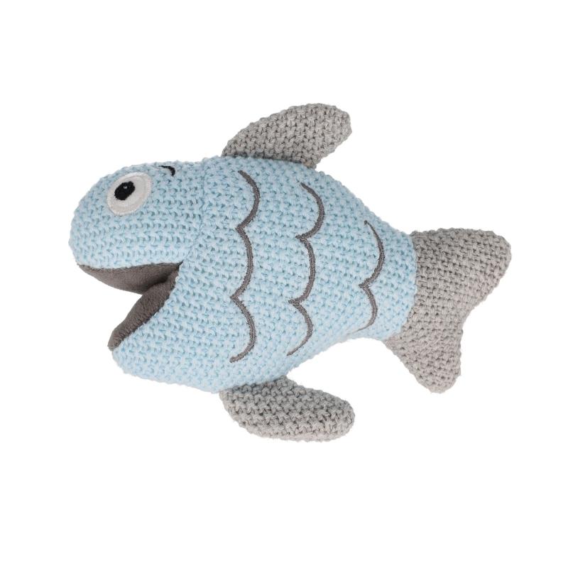 Maximo Spielzeug Fisch, Rassel Strick