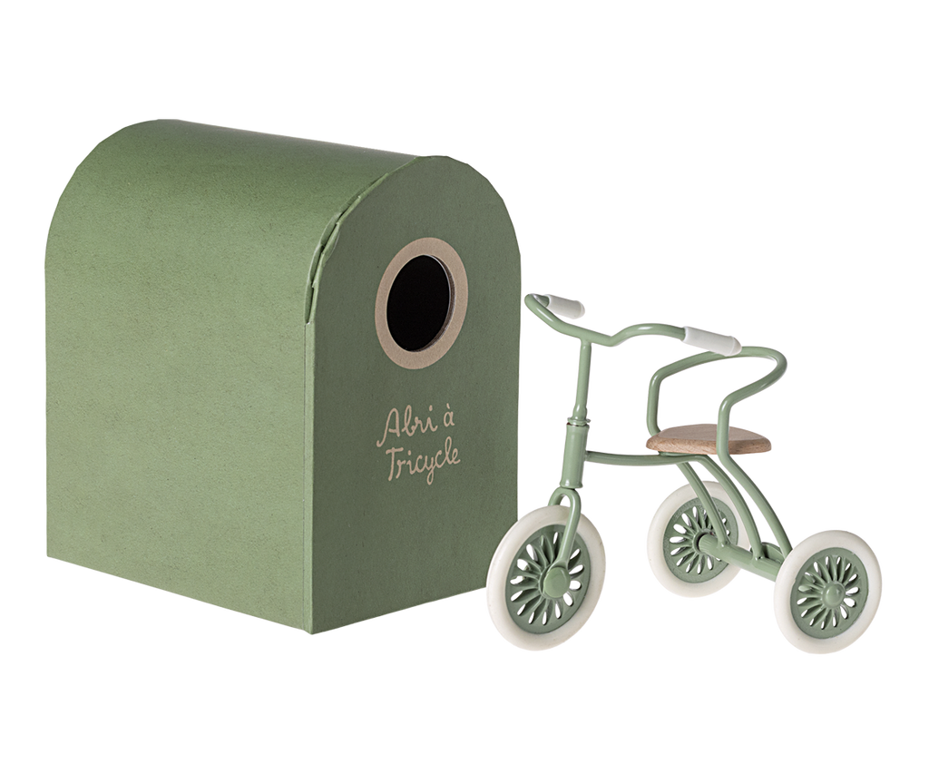 Maileg Abri à tricycle, Maus  -Grün