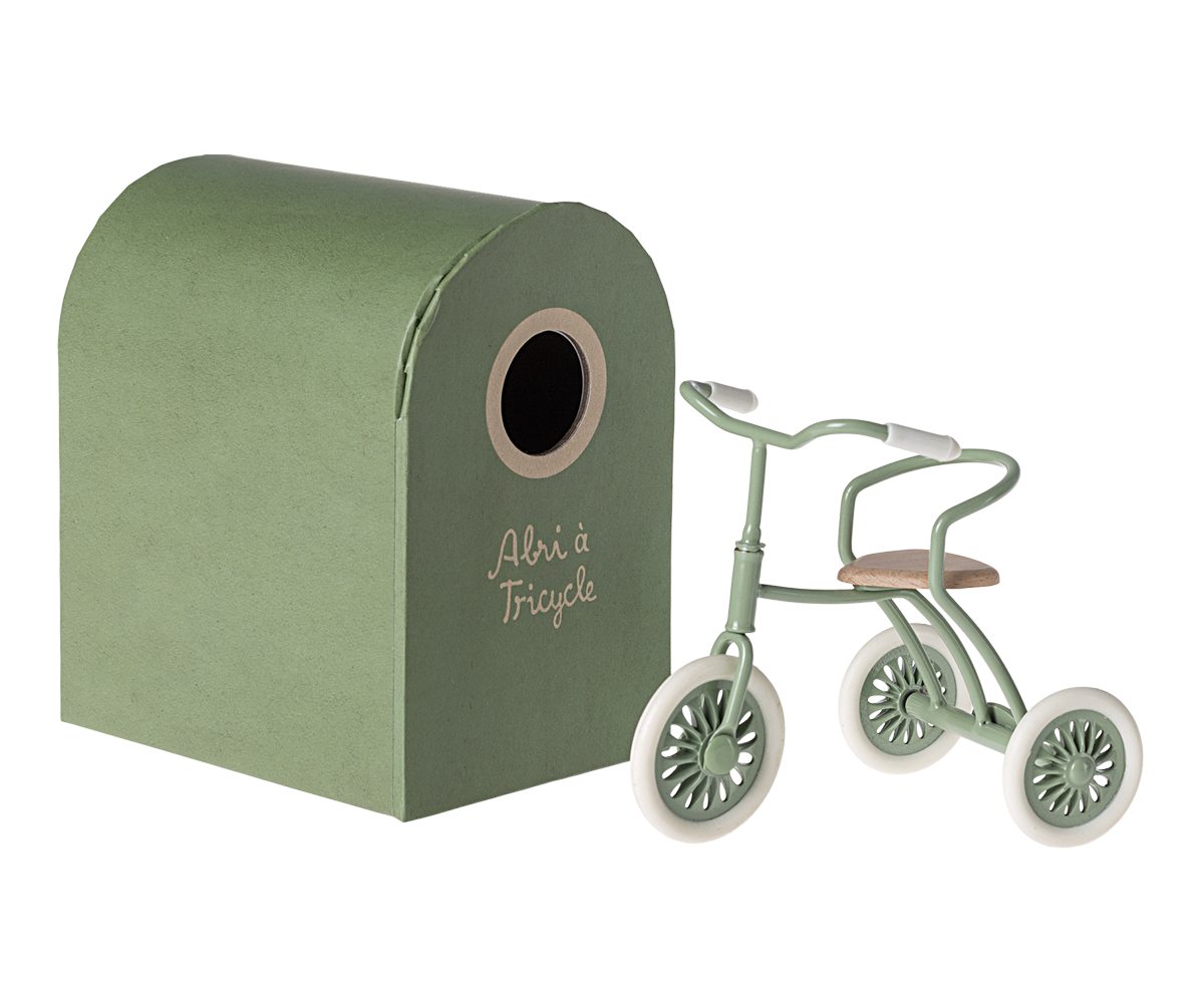 Maileg Abri à tricycle, Maus  -Grün