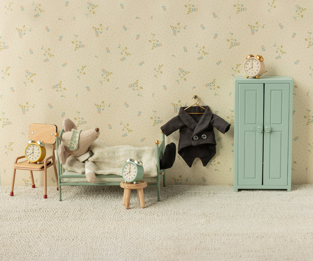 Maileg Vintage Einzelbett, Maus - Mint