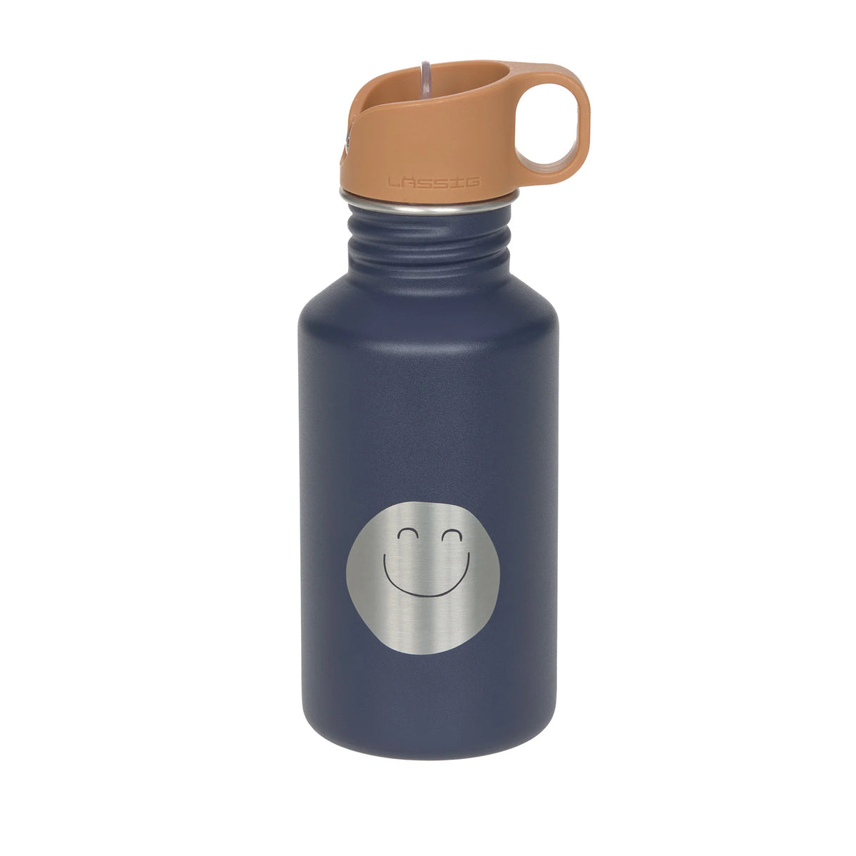 Lässig Edelstahl Kinder Trinkflasche 500 ml - Little Gang, Smile, Blau