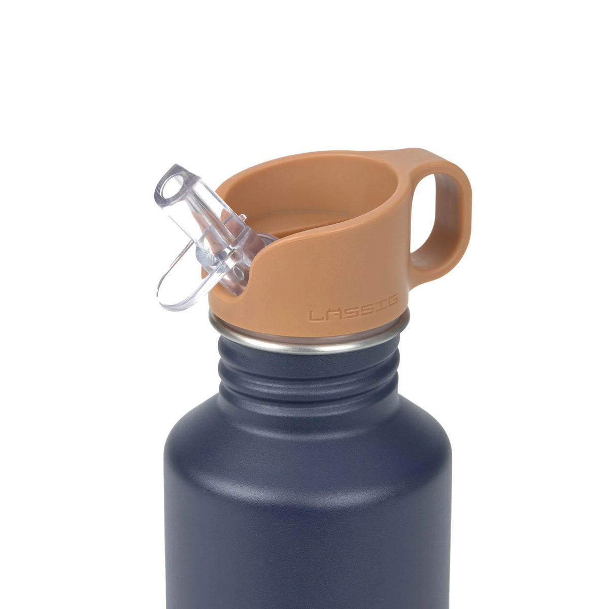 Lässig Edelstahl Kinder Trinkflasche 500 ml - Little Gang, Smile, Blau