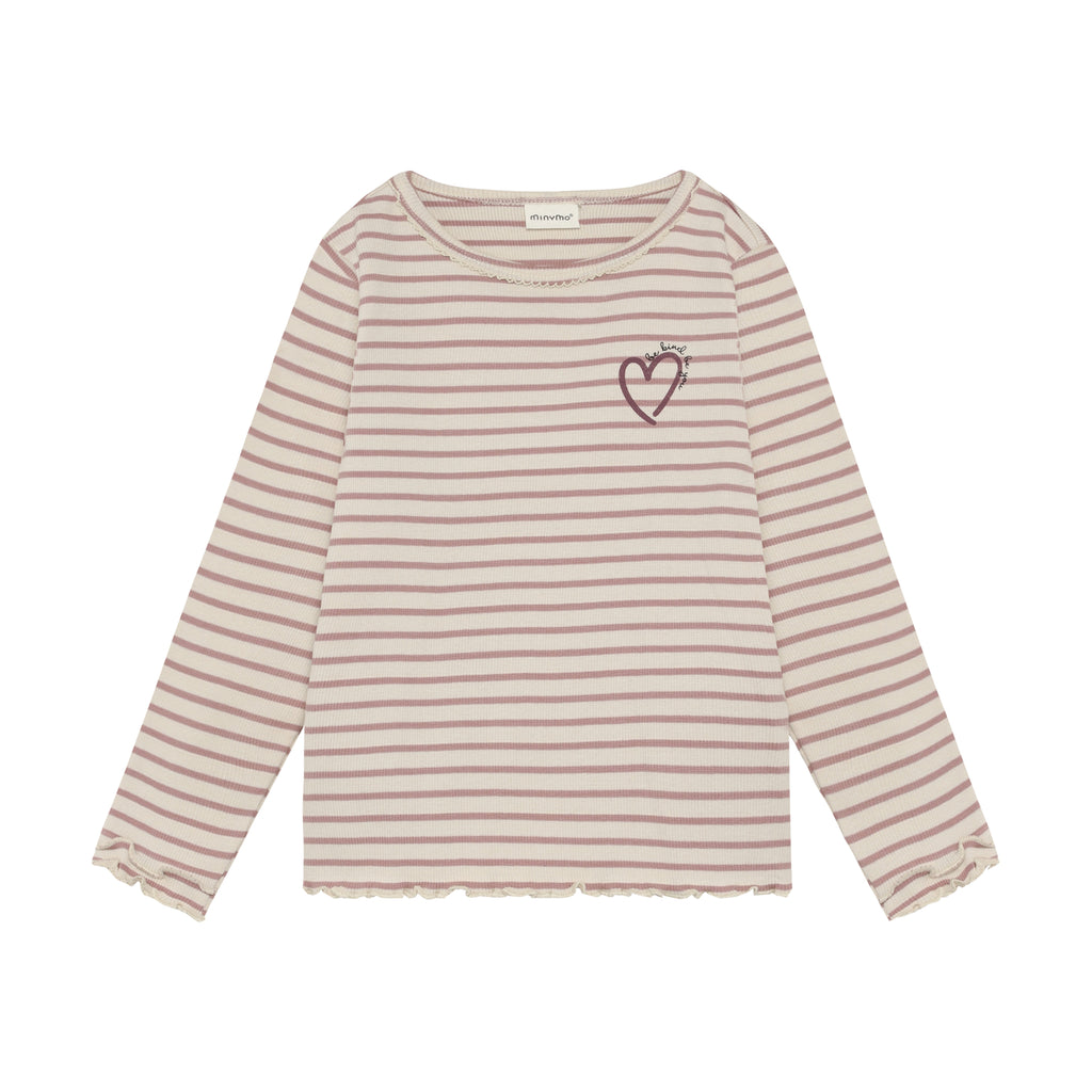 Minymo T-Shirt Langarmshirt Y/D Rib