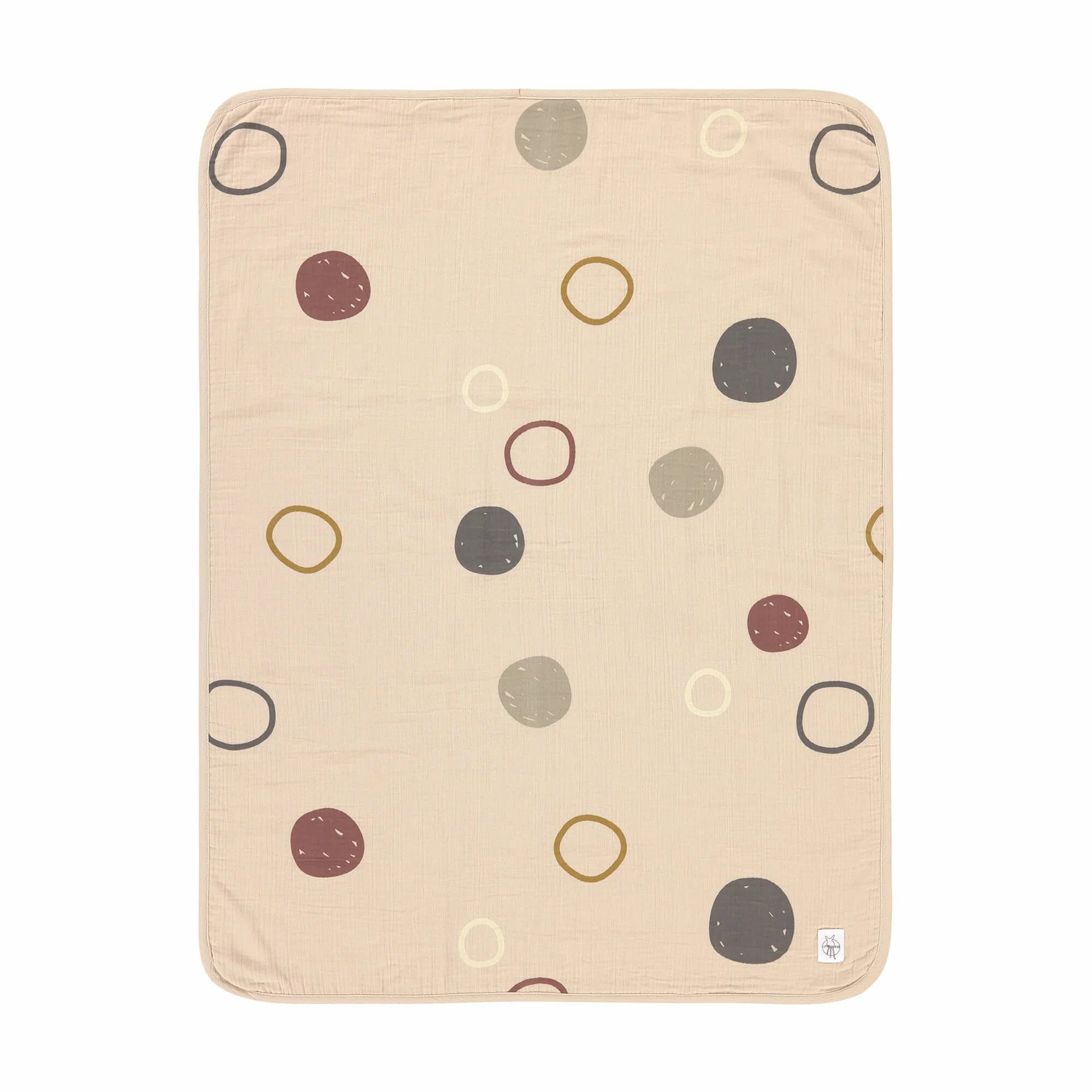 Lässig Babydecke - Bio Baumwolle, Circles, Weiß