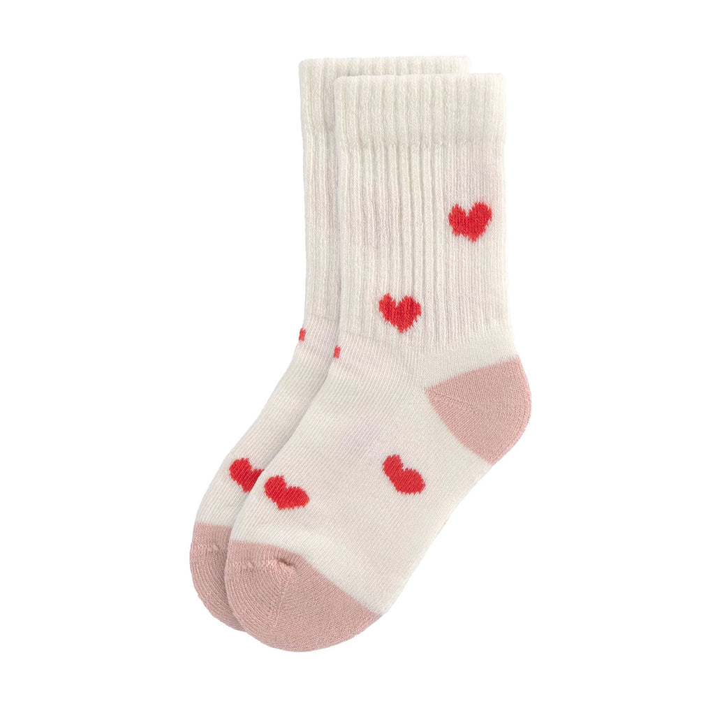 Lässig Kinder Tennis Socken 3er-Set - Bio Baumwolle, Herz