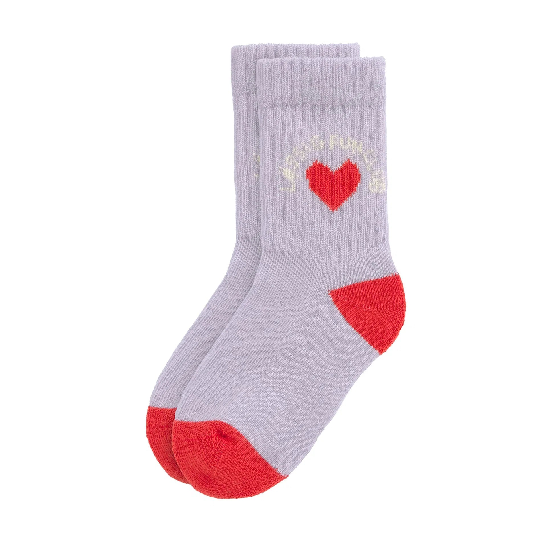 Lässig Kinder Tennis Socken 3er-Set - Bio Baumwolle, Herz
