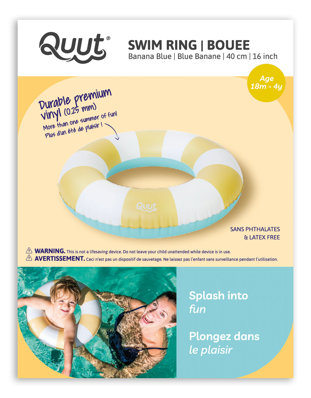 Quut Swim ring 40cm - Banana blue