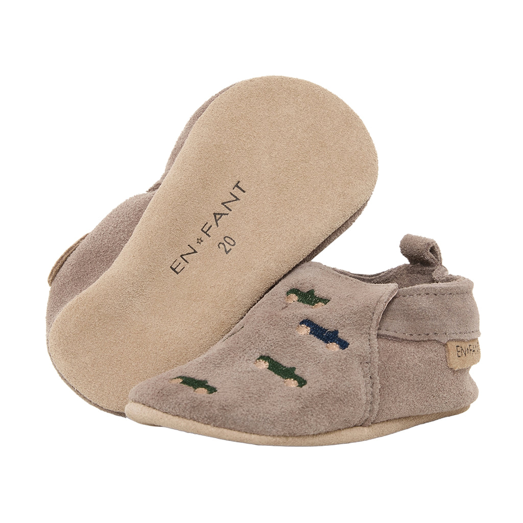 Enfant Slippers Suede Emb.
