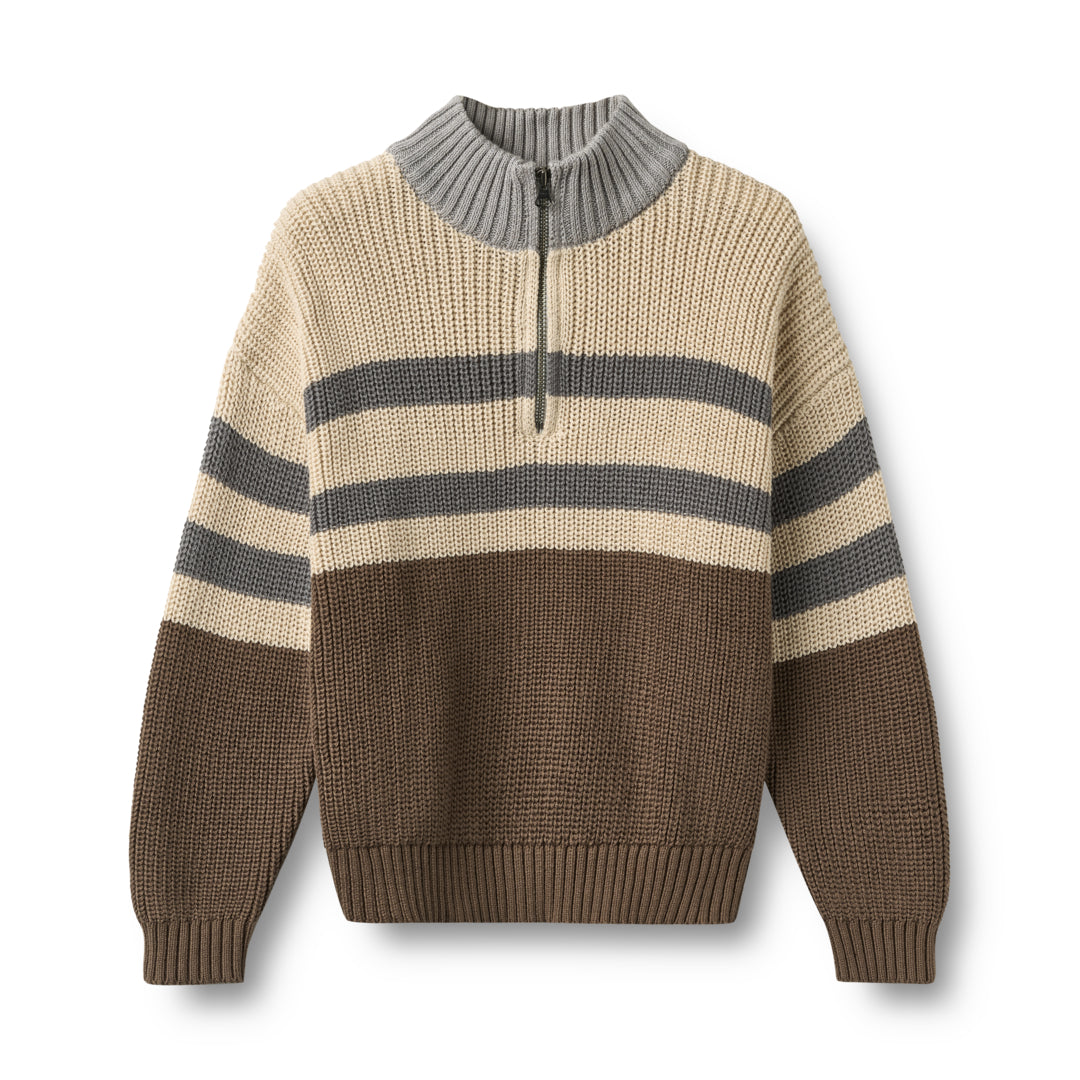 Wheat Half zip Jumper L/S Simo Strickpulli