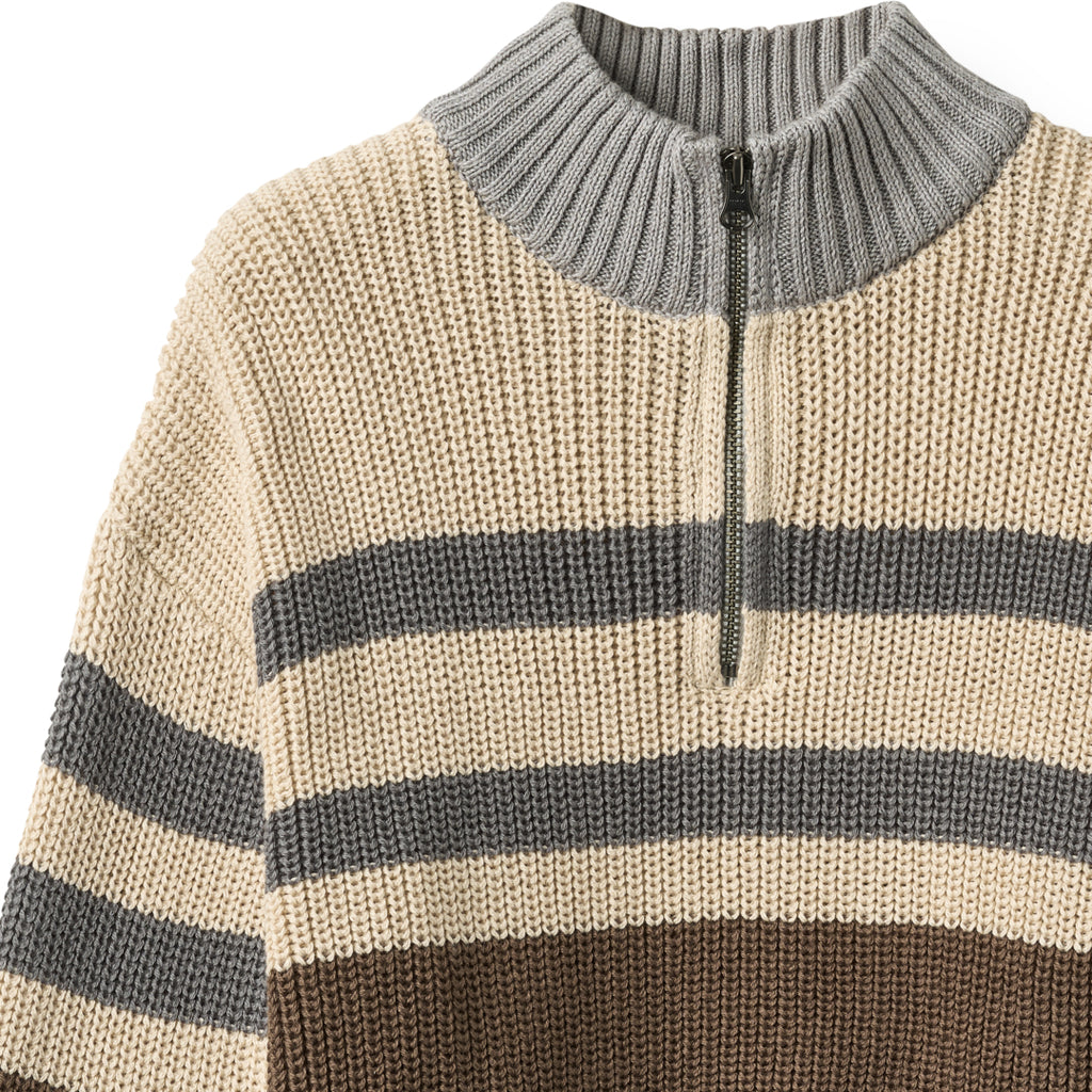 Wheat Half zip Jumper L/S Simo Strickpulli