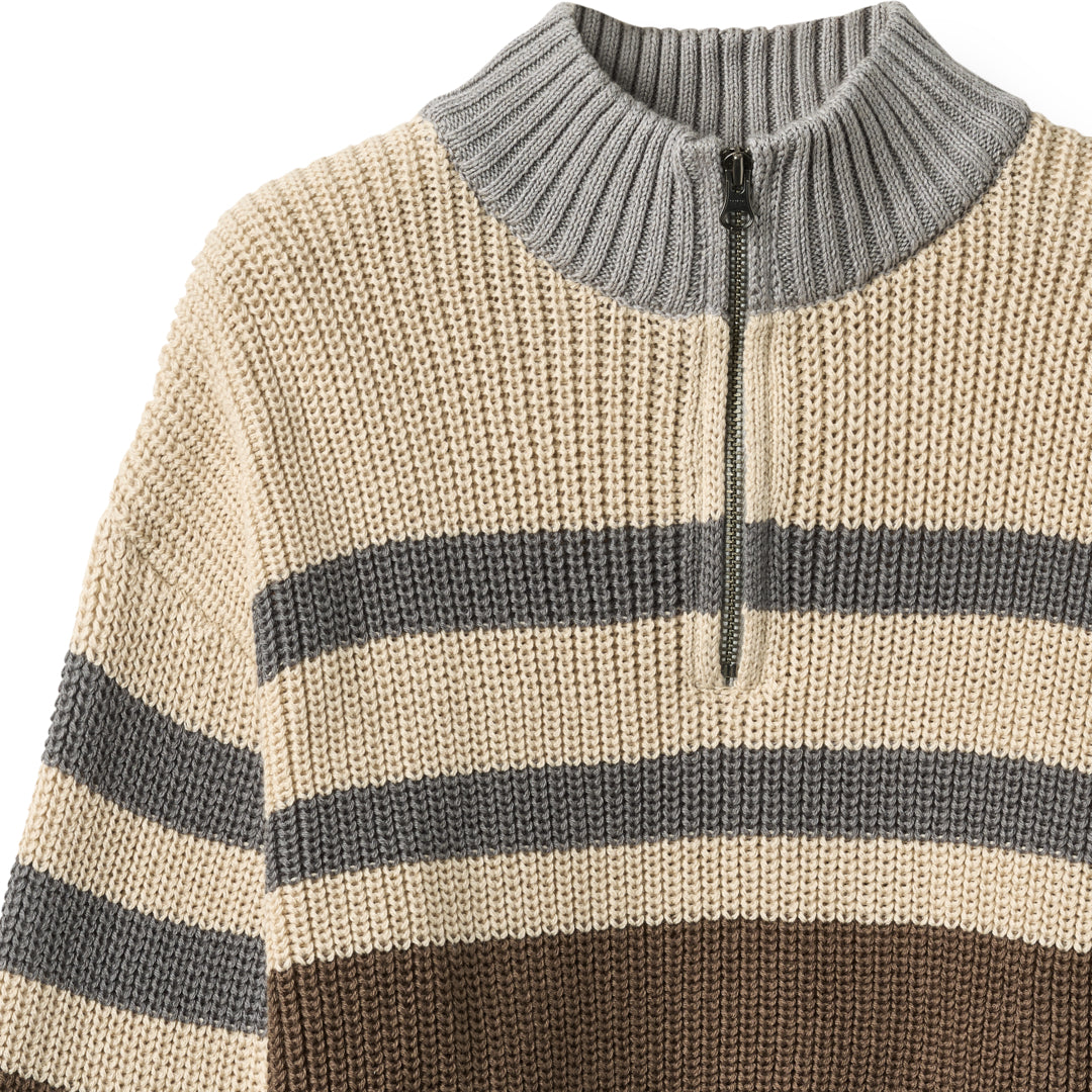 Wheat Half zip Jumper L/S Simo Strickpulli