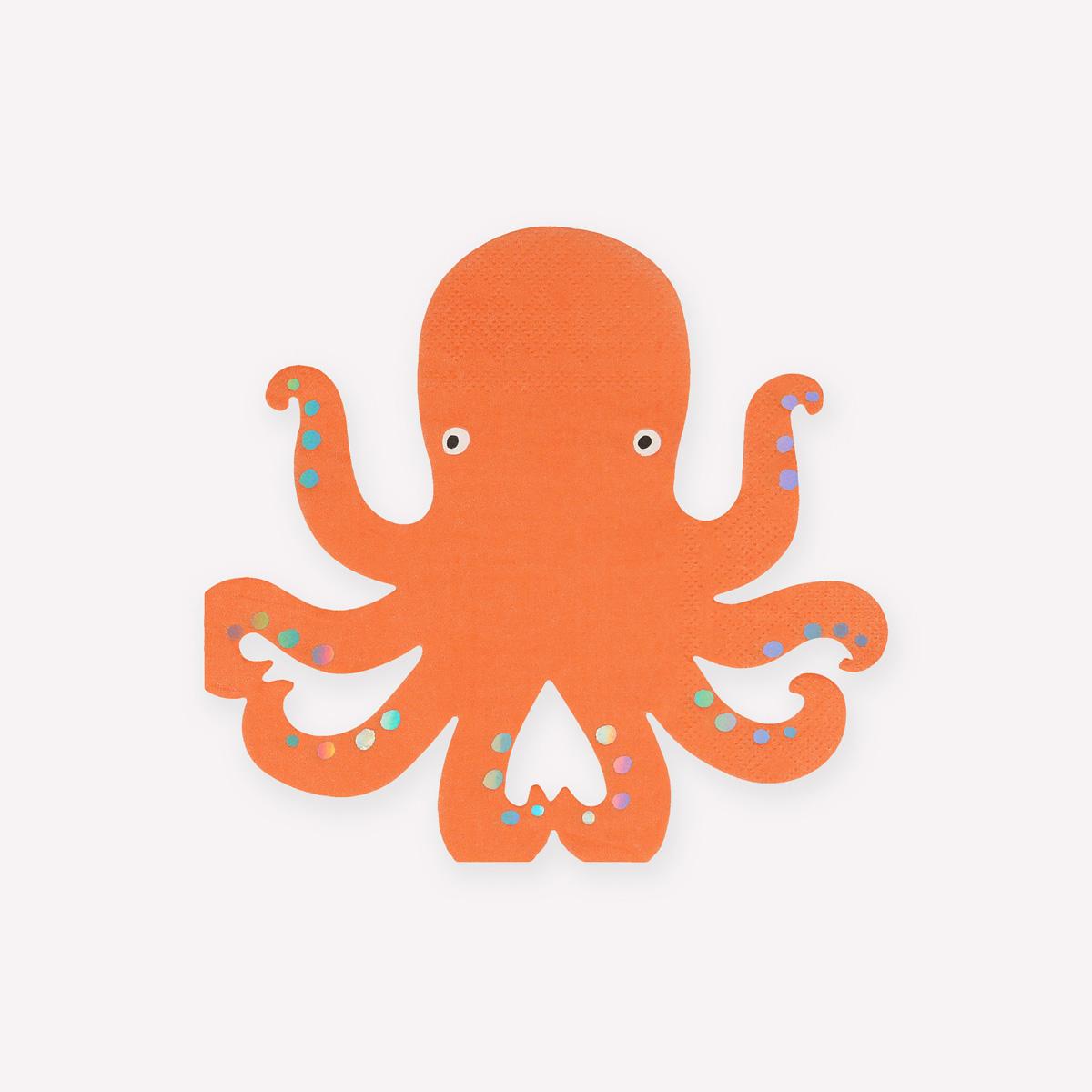 Meri Meri Servietten Oktopus (16 Stück)