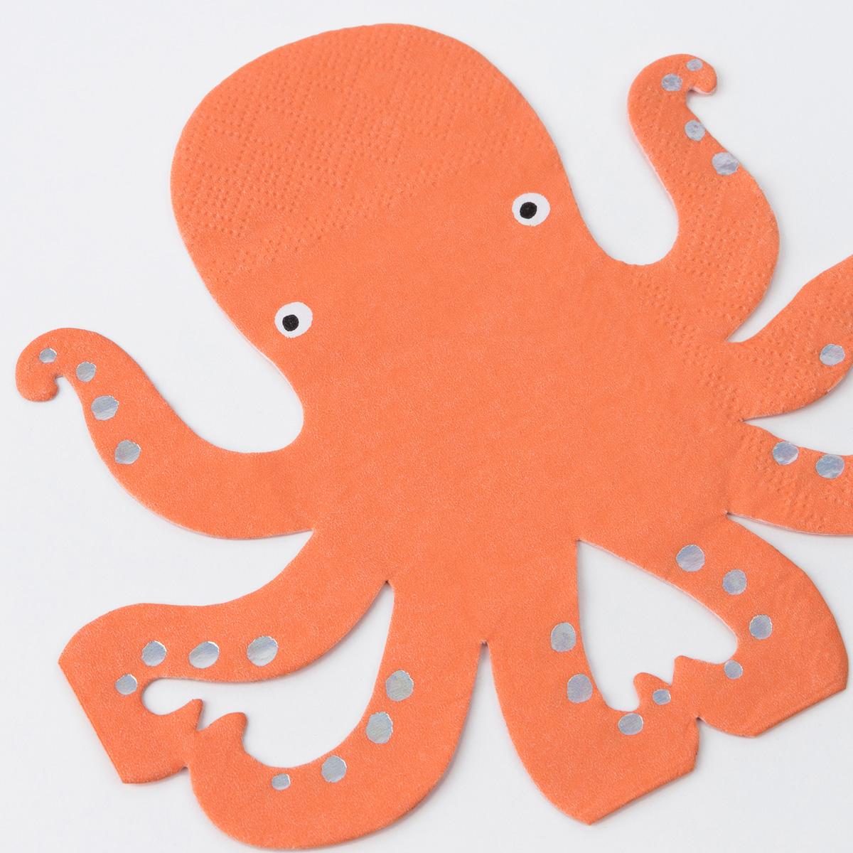 Meri Meri Servietten Oktopus (16 Stück)