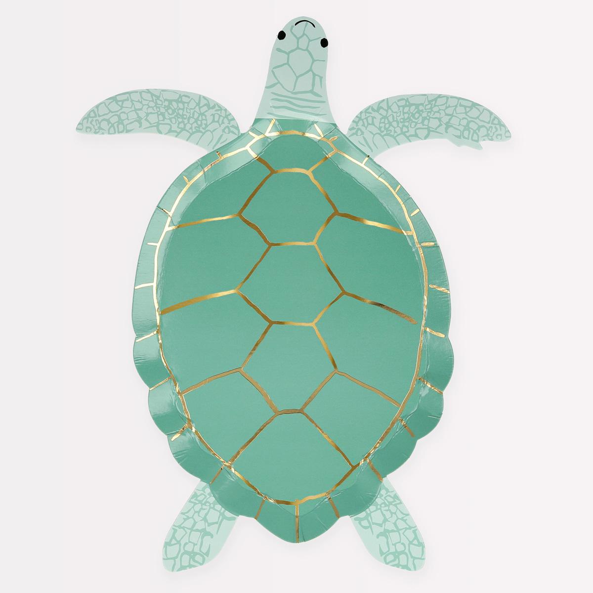 Meri Meri Pappteller Schildkröte (8 Stück)