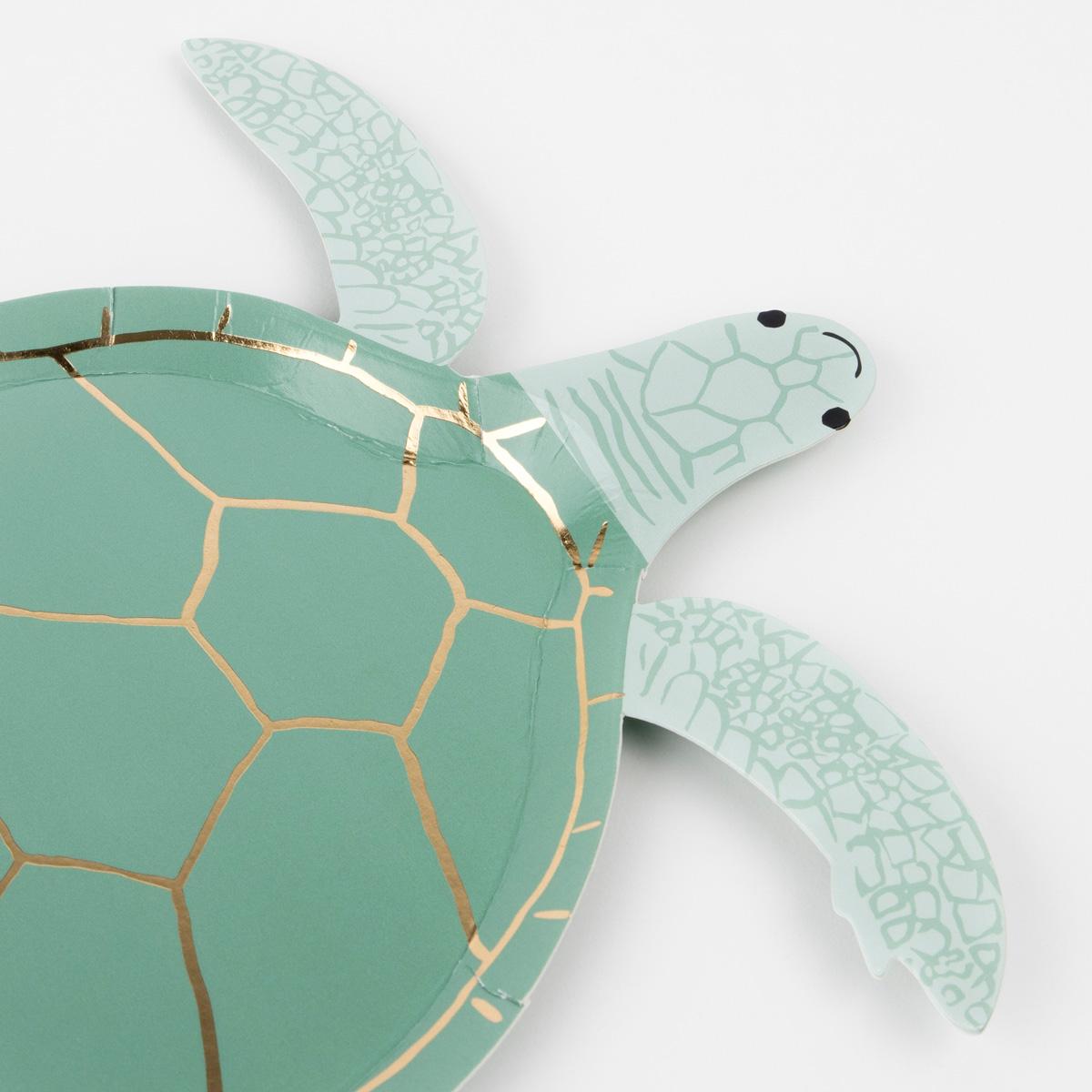 Meri Meri Pappteller Schildkröte (8 Stück)
