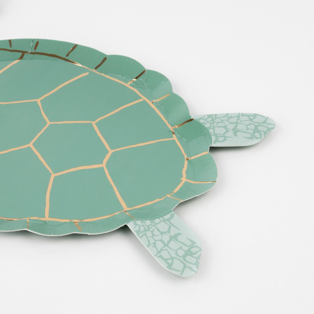 Meri Meri Pappteller Schildkröte (8 Stück)