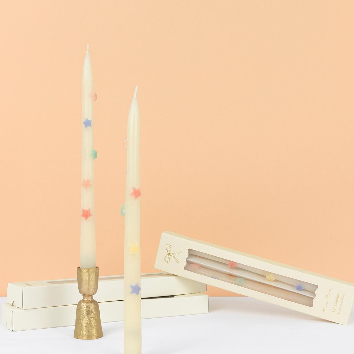 Meri Meri Stabkerzen mit Sternen (2 Stück)
