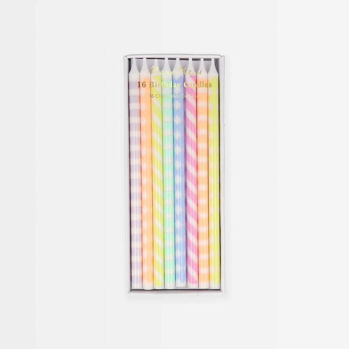 Meri Meri Geburtstagskerzen Pastell (16 Stück)