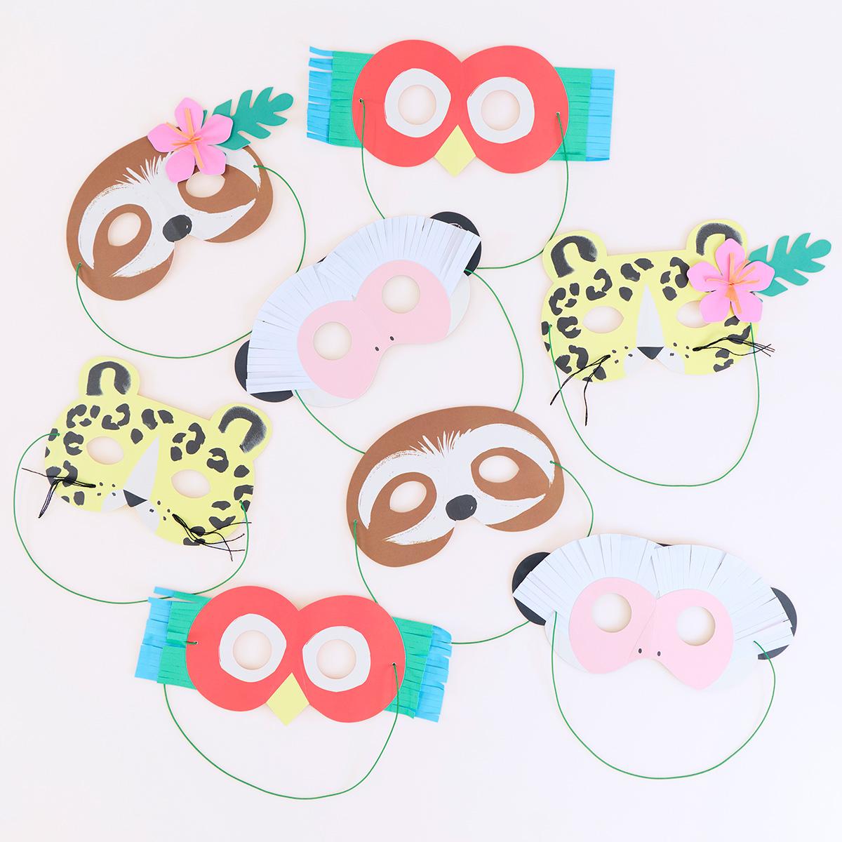Meri Meri Partymasken Dschungel (8 Stück)