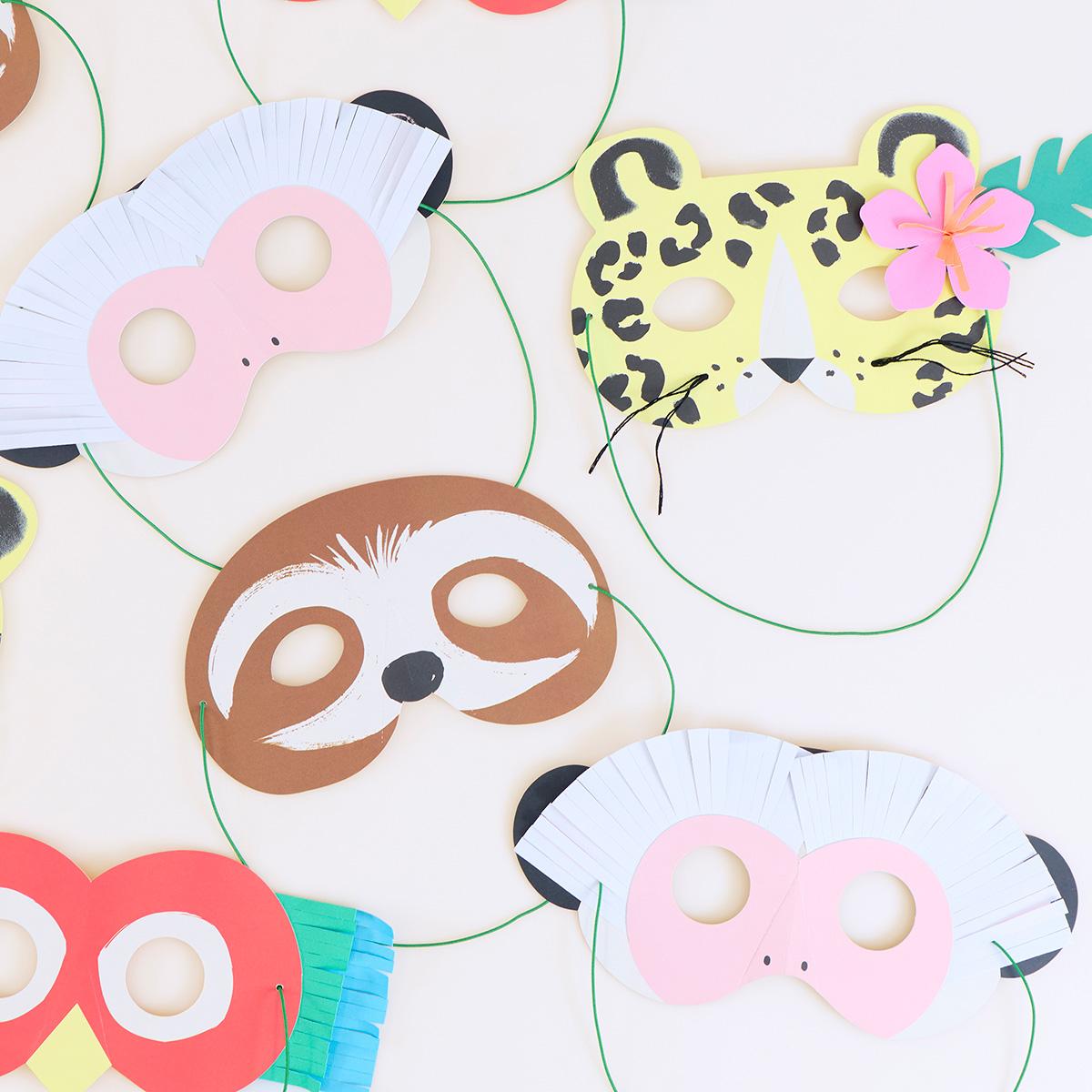 Meri Meri Partymasken Dschungel (8 Stück)