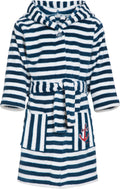 Playshoes Fleece-Bademantel Ringel maritim
