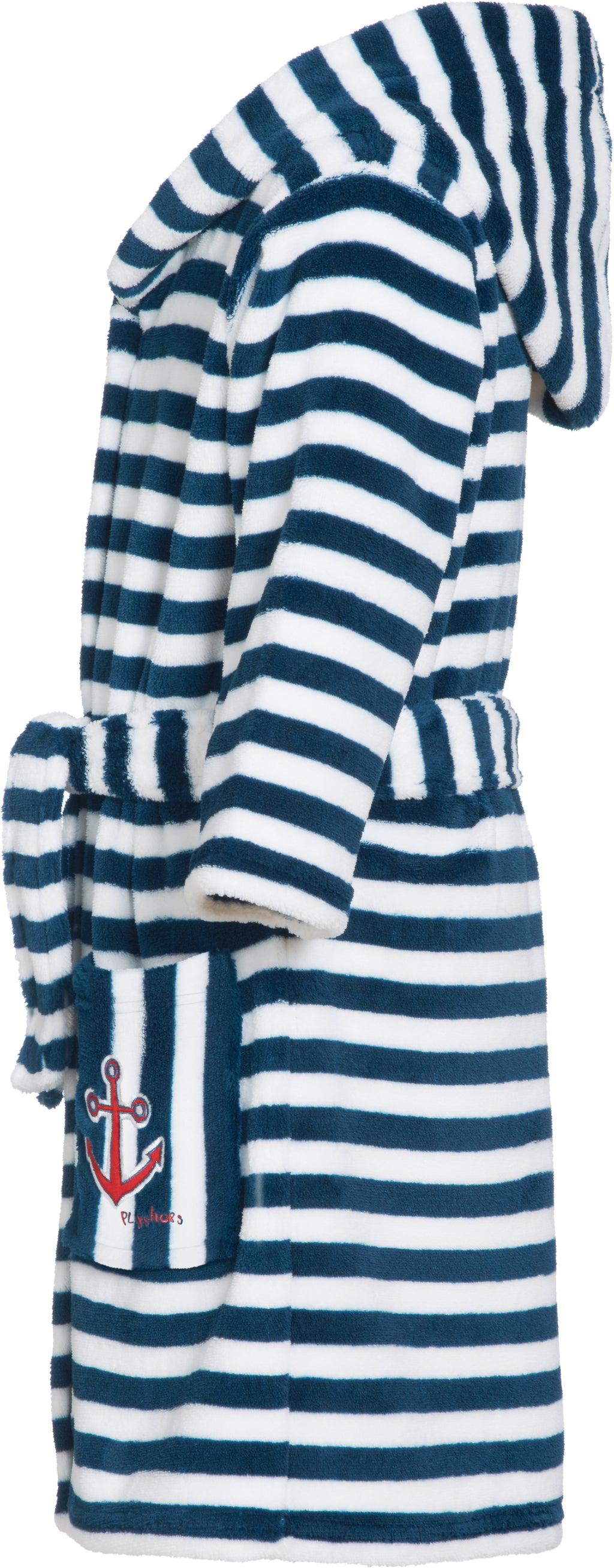 Playshoes Fleece-Bademantel Ringel maritim