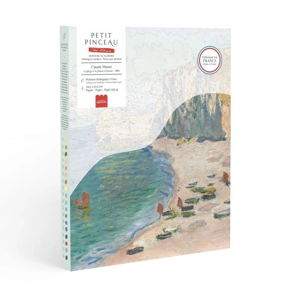 Malen nach Zahlen Set - Der Strand und die Falaise d’Amont