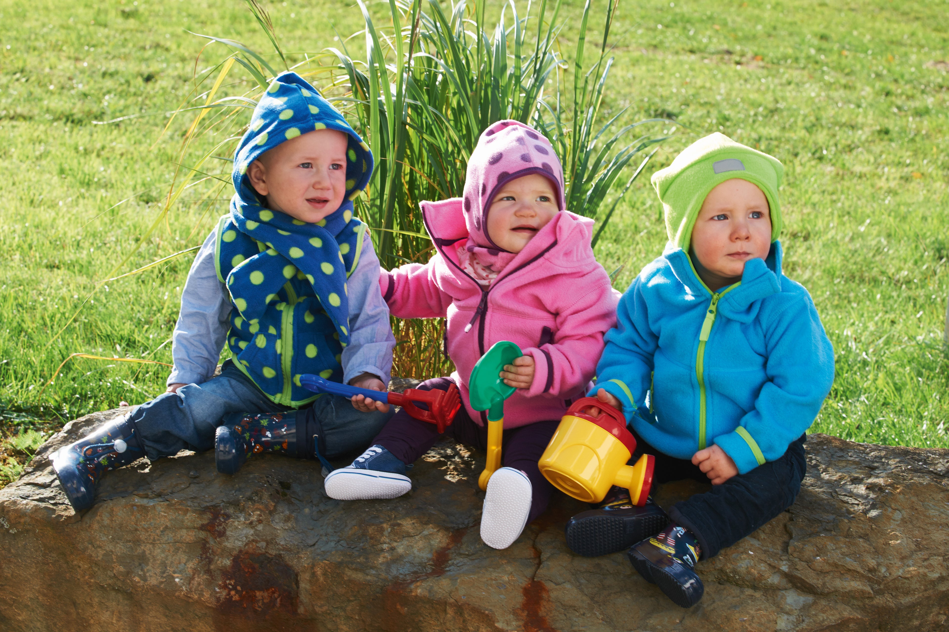 Playshoes Fleece-Jacke farbig abgesetzt