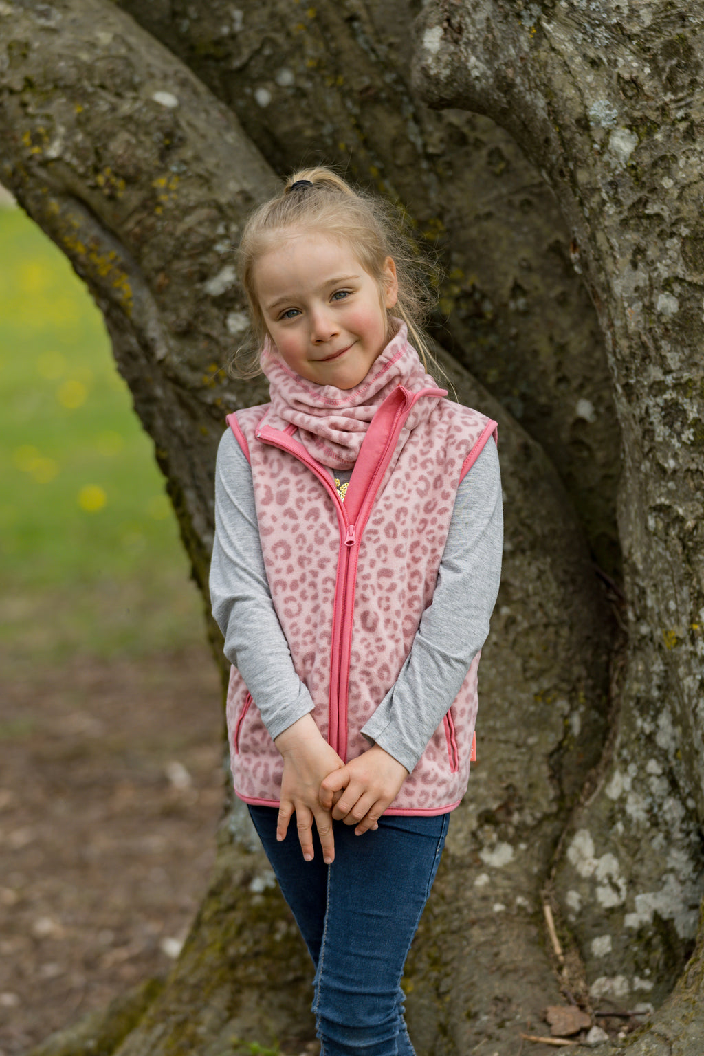 Playshoes Fleece-Weste Leo-Print