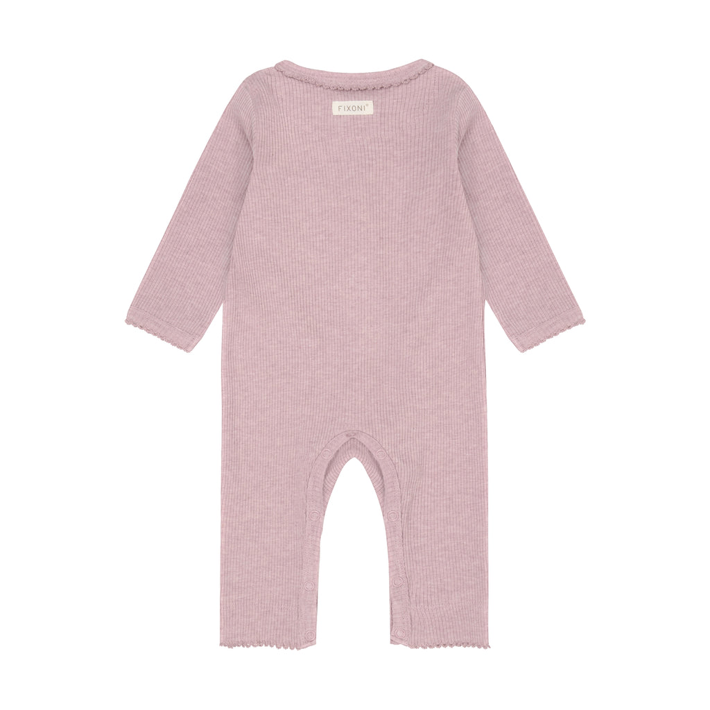 Fixoni Romper LS Melange Rib
