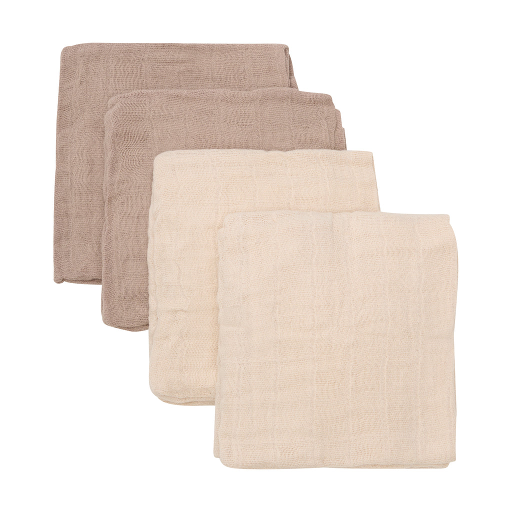 Pippi Cloth Muslin solid (4-pack)