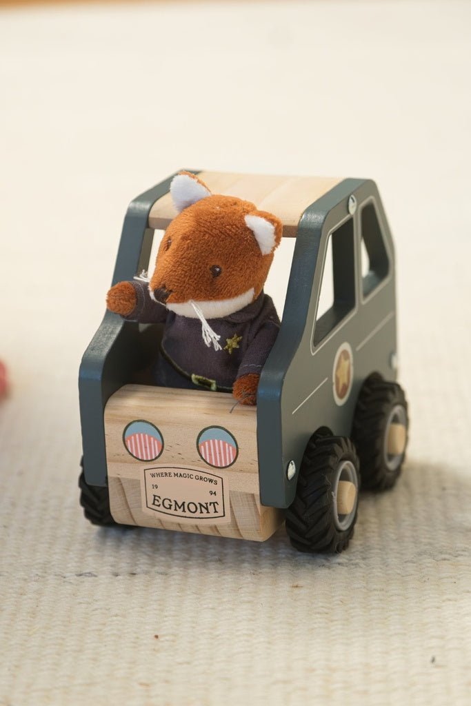 Egmont Polizeiauto aus Holz mit Miniaturfreund