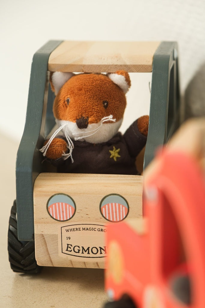 Egmont Polizeiauto aus Holz mit Miniaturfreund