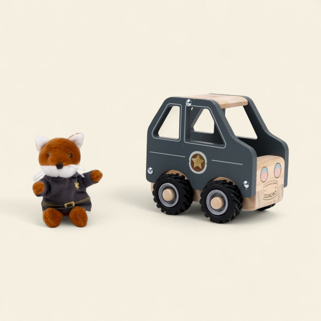 Egmont Polizeiauto aus Holz mit Miniaturfreund