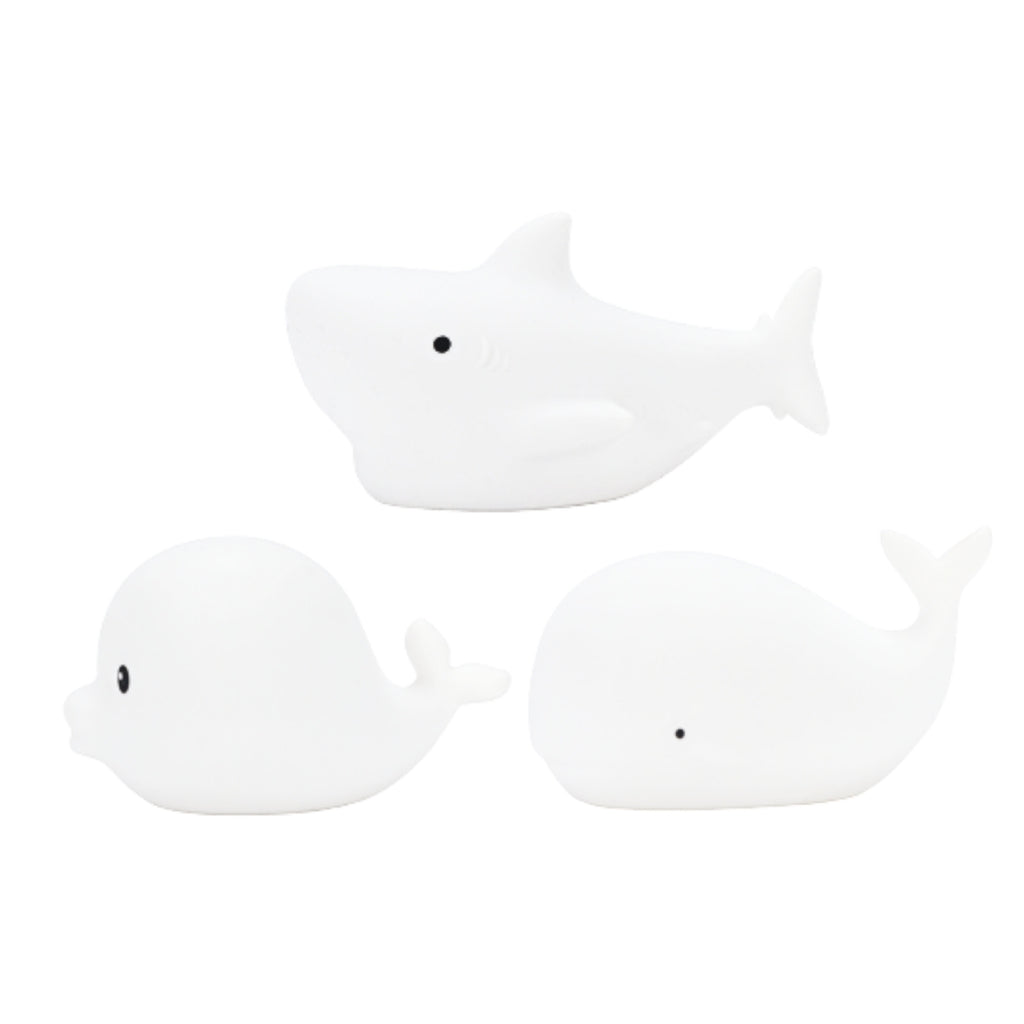 Rabbit & Friends Set of 3 Small Lamps  Dolphin, Whale and Shark