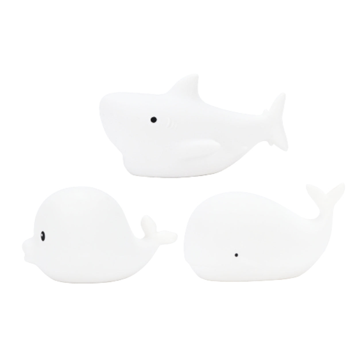 Rabbit & Friends Set of 3 Small Lamps  Dolphin, Whale and Shark