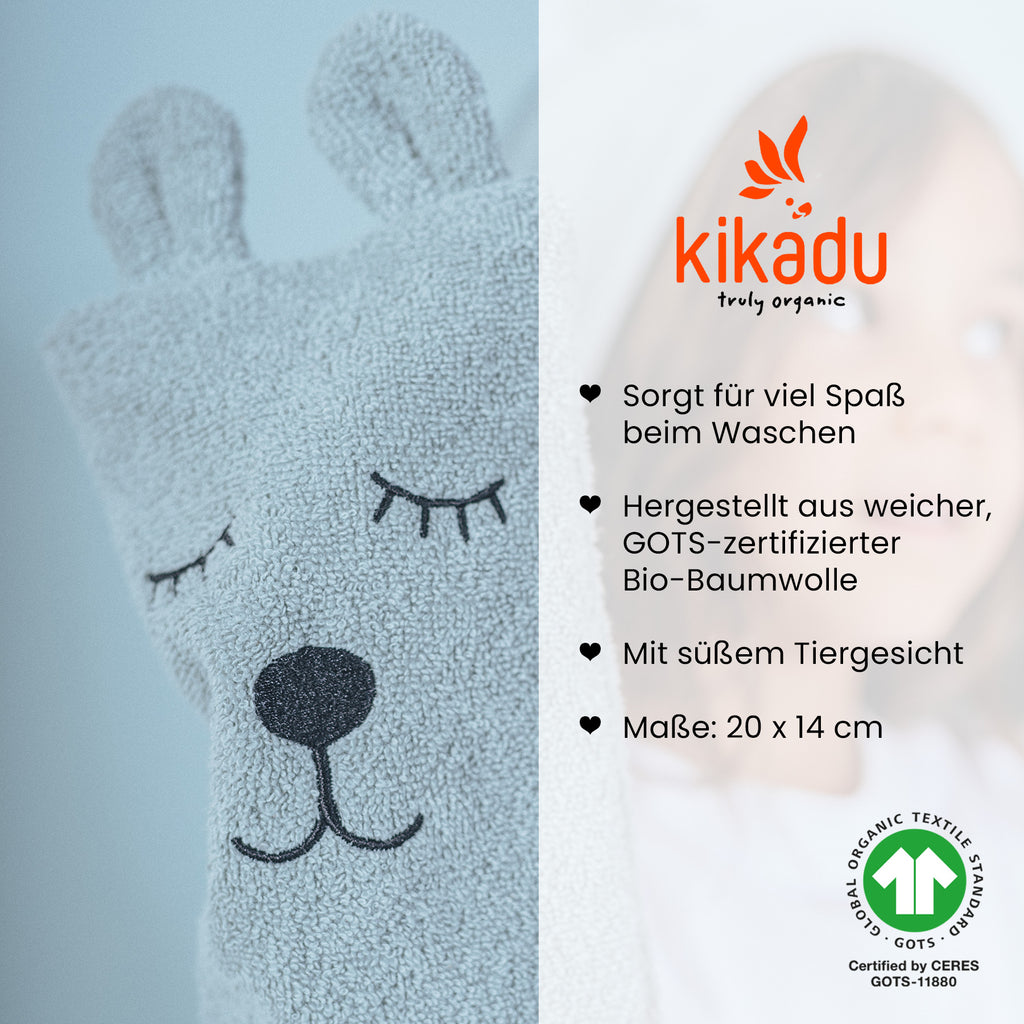 Kikadu Waschlappen Eisbär mint