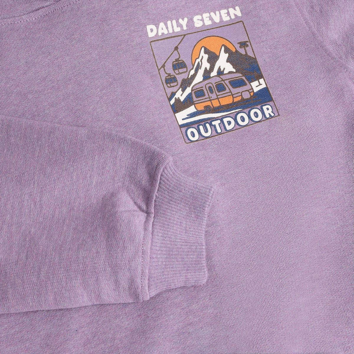 Daily Seven Oversized Hoodie Chest Print