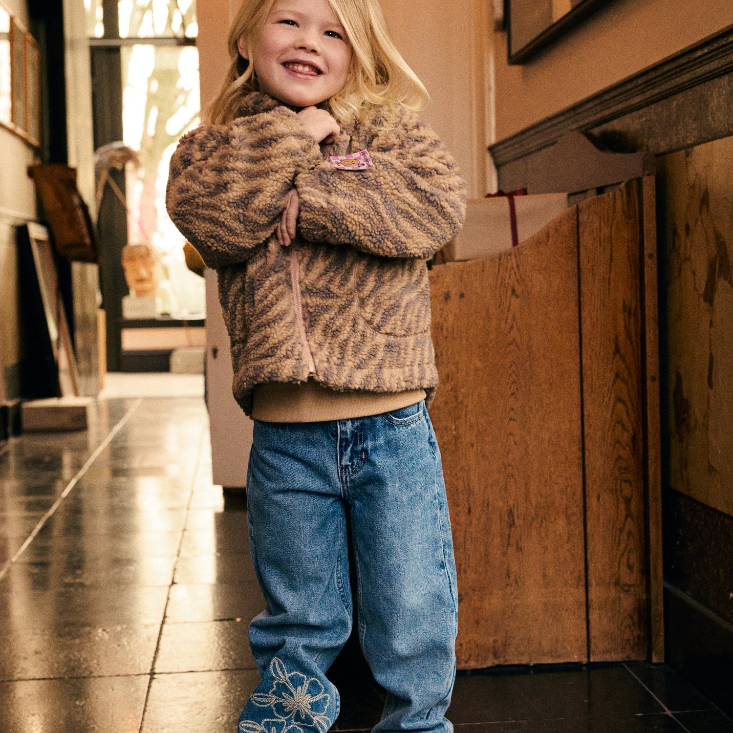 Daily Seven Teddy Jacket Leopard