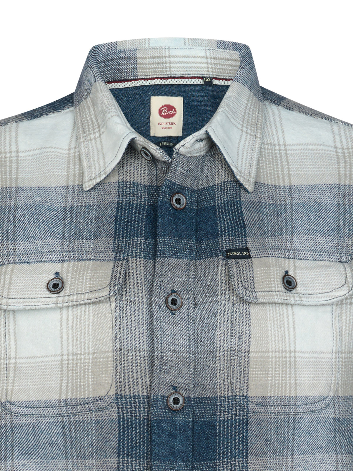 Petrol Boys Shirt Long Sleeve Check