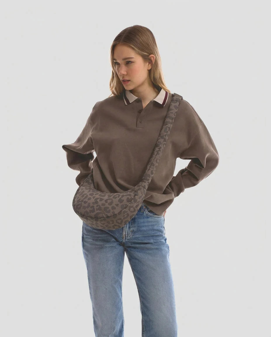 Johnny Urban Lou Medium Half Moon Bag Brown Leo
