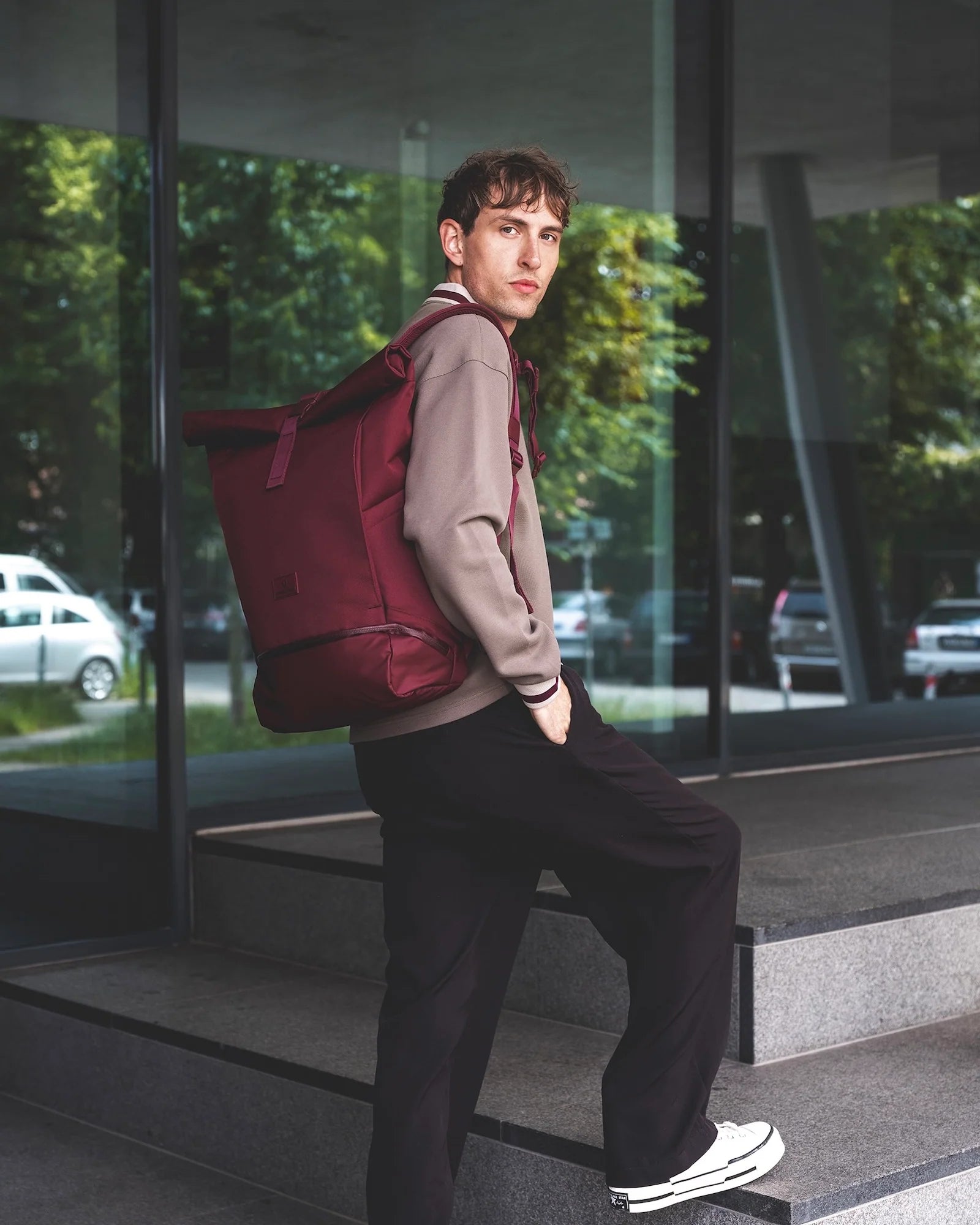Johnny Urban Allen Large Backpack Burgundy