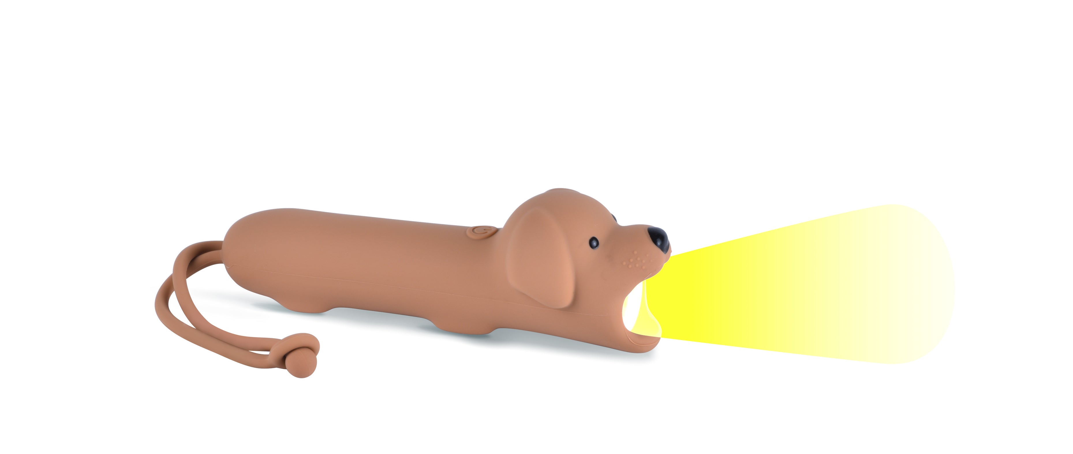 Rabbits & Friends Dog Buddy Silicone Flashlight BROWN