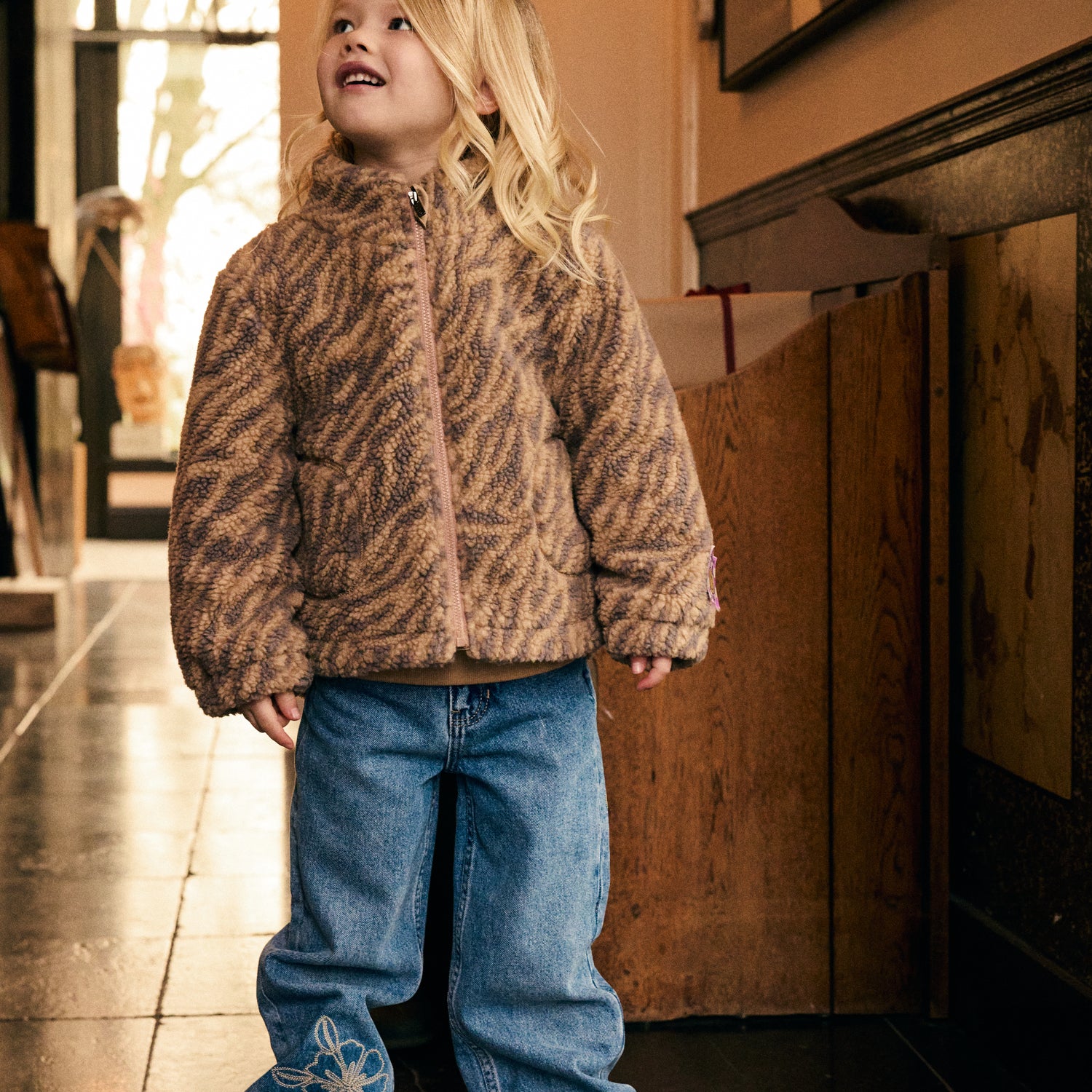 Daily Seven Teddy Jacket Leopard