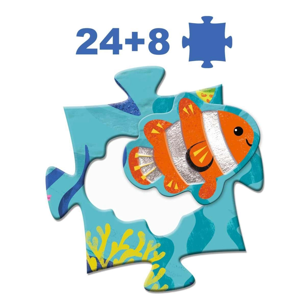 Djeco Puzzle: Tactilo Meer - 24 + 8 Teile