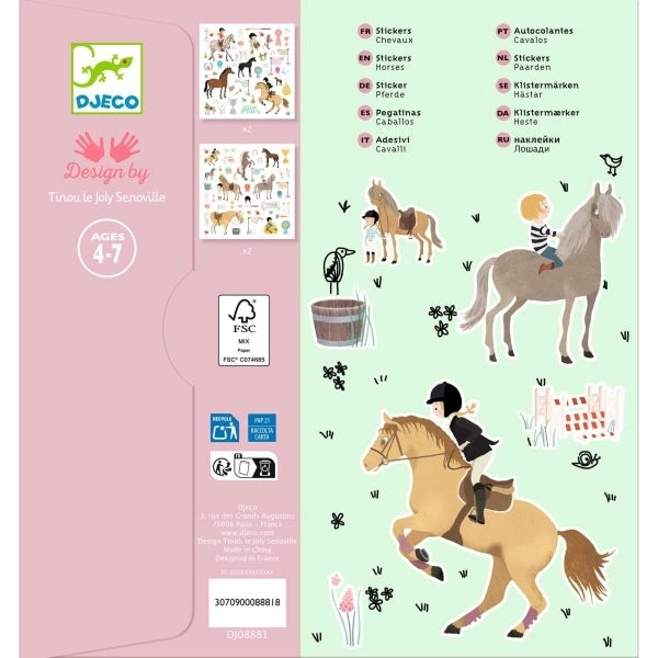Djeco Sticker: Pferde
