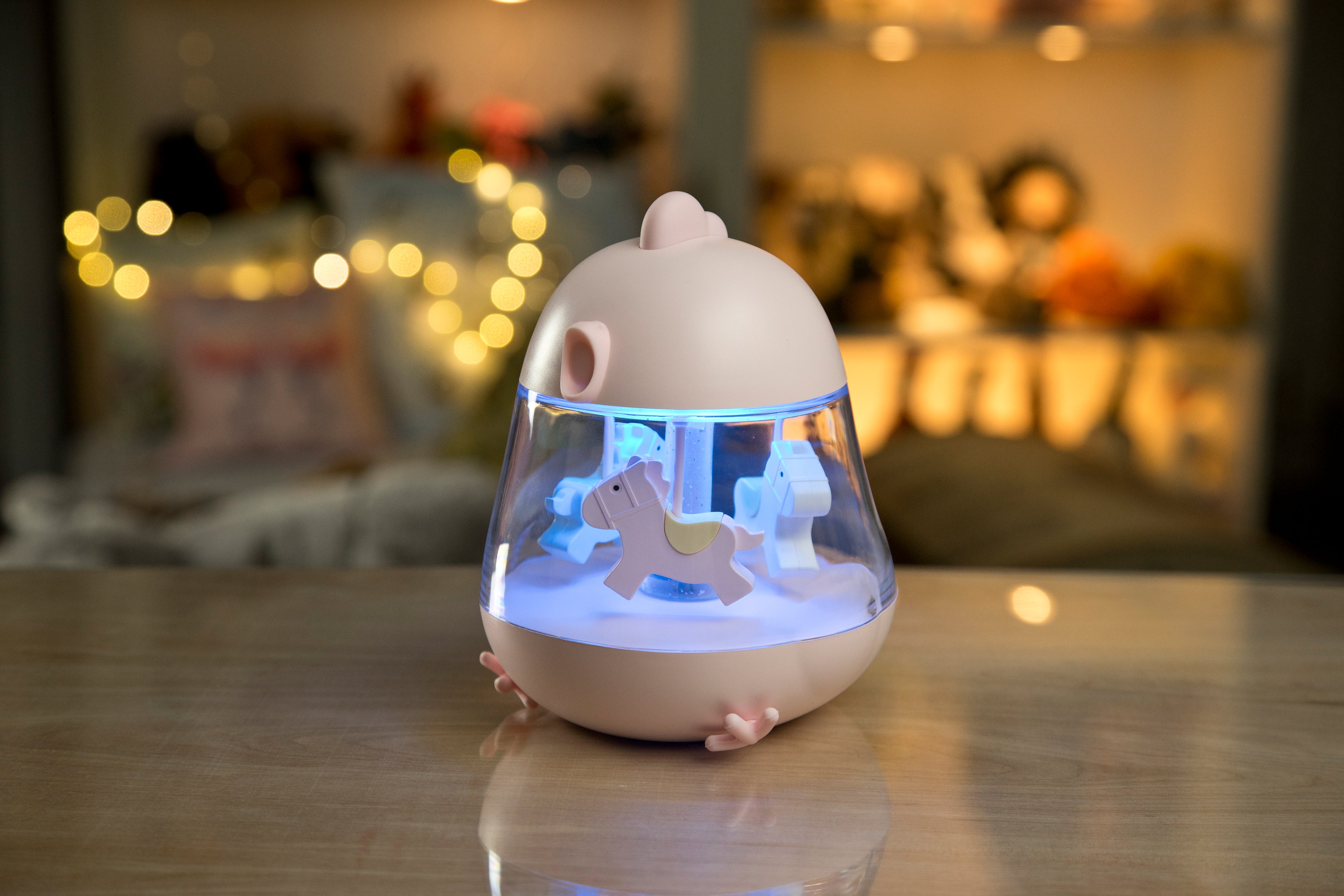 Rabbit & Friends Lampe mit Karussel und Musik Box